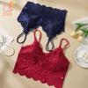New Women Lace Bras Top Comfortable Bralette Solid Color Sexy Underwear Vest Female Hollow Out Wireless Lingerie Bra