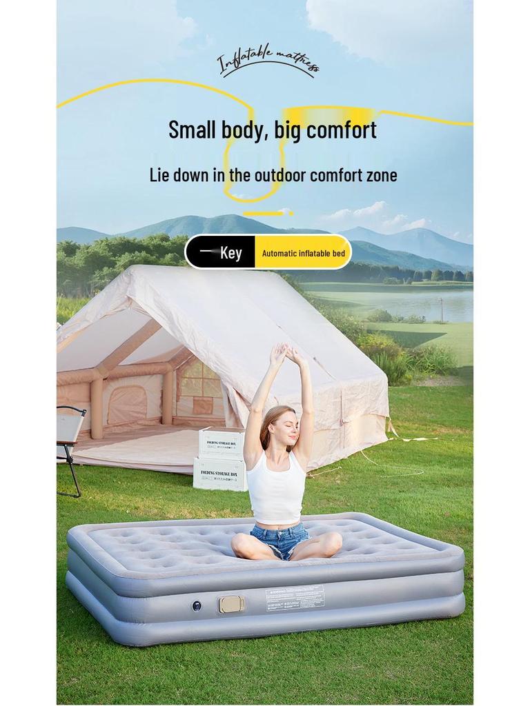 Office Nap High-Grade Flocking Inflatable Bed - Easy Storage, Lightweight, One-Button Setup Sleeping Pad