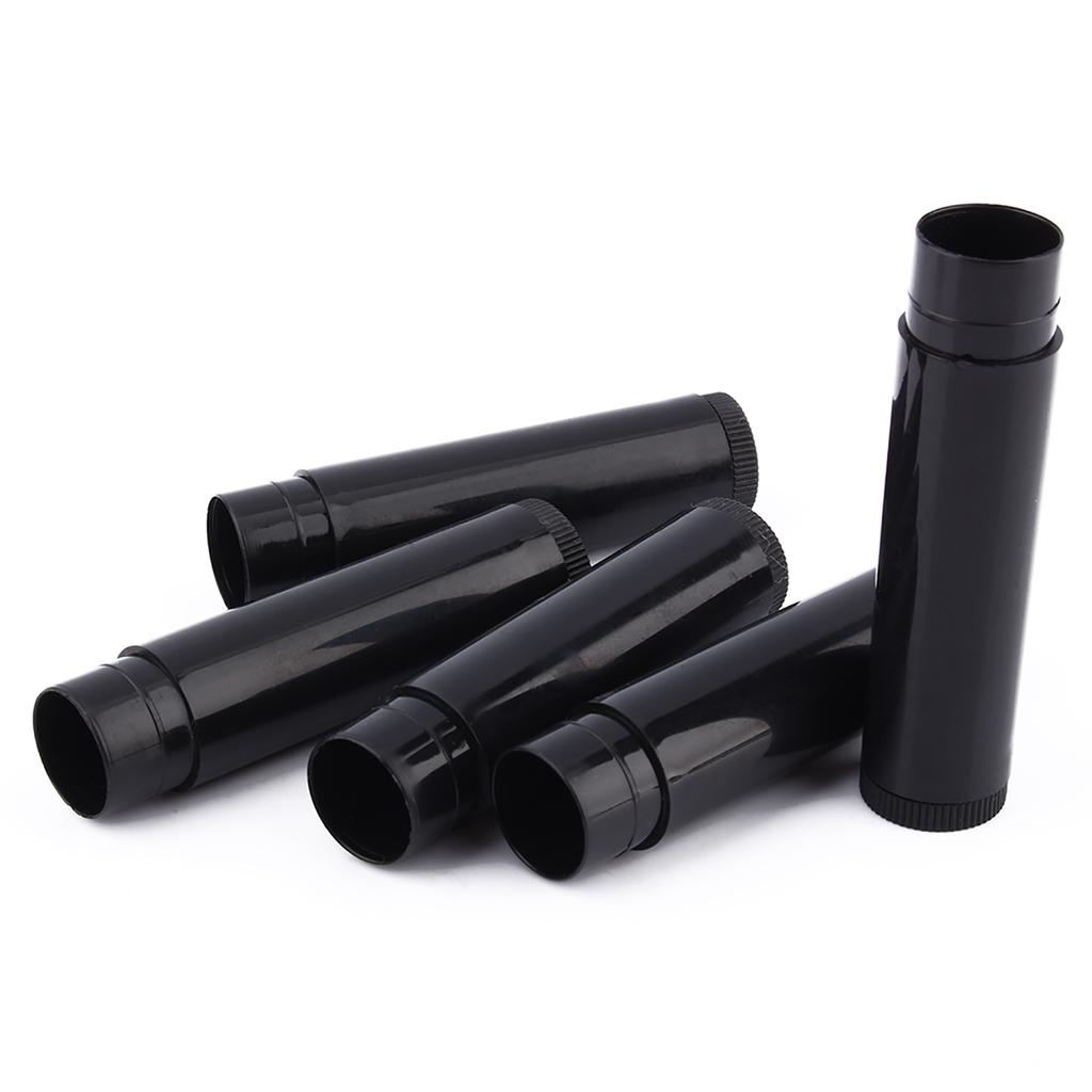 Lot 100PCS 5ml Clear Black White Empty Lipstick Lip Balm Container Tube