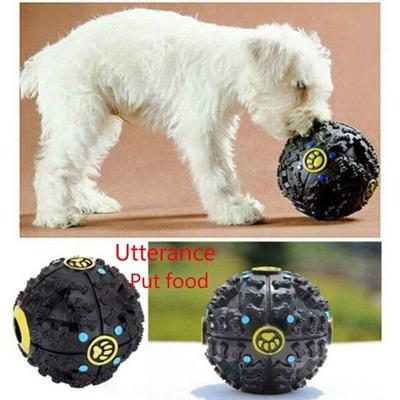 Pet Dog Sound Leakage Food Puzzle Squeaky Ball Toys