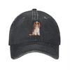 Cavalier King Charles Spaniel Bestickte Gewaschene Canvas Baseballkappe Klassisches Hunde-Design Verstellbare Mütze für Unisex und Damen
