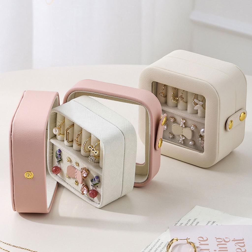 Compact Jewelry Organizers Case Multilayered Jewelry Travel Case for Women Stylish and Compact Storage Container