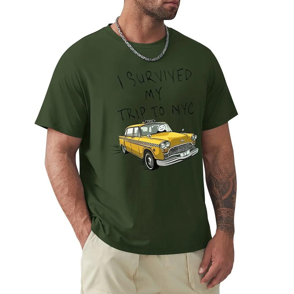 Tom  Same Style I Survived My Trip To NYC T Shirt Harajuku Short Sleeve T-shirt 100% Cotton Graphics Tshirt Tops