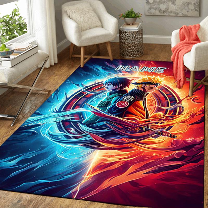 Custom 1Pc Naruto Fire Determination Rug Office Carpet Indoor Outdoor Entrance Doormat Nonslip Soft And Comfortable Living Room D2915191