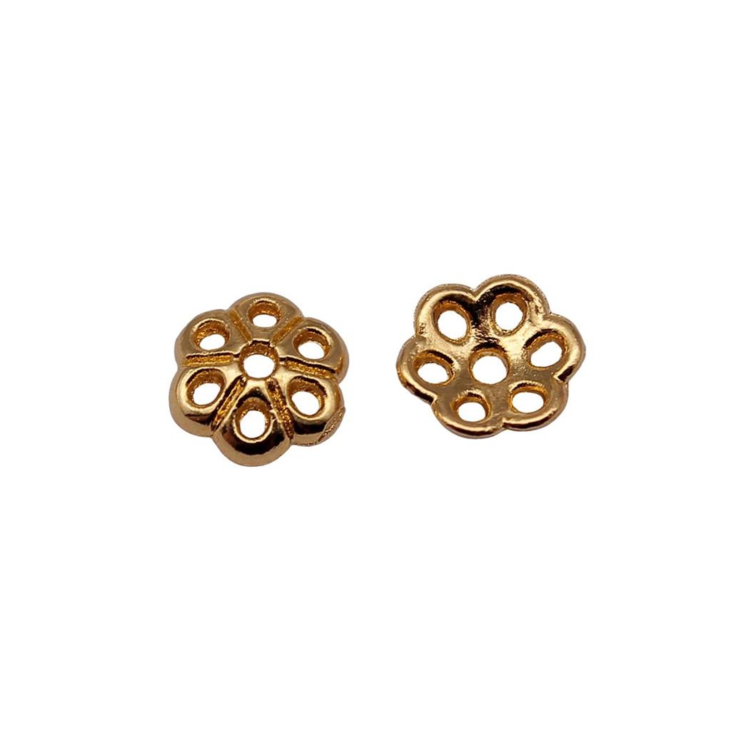 Multi Color Swirl Flower Bead Caps Spacer Beads For Jewelry Making Components