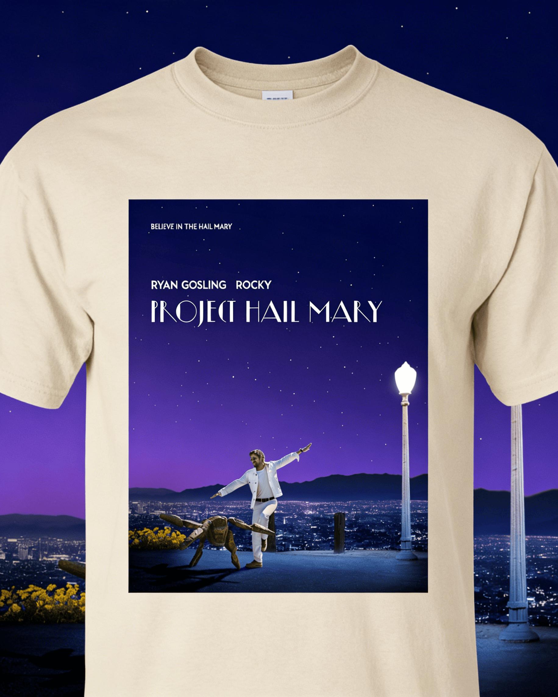 

The 2026 Haley Mary Project Ryan Gosling Rockie Unisexs Print Tshirt Unimale Oneck Cotton Short Sleeve 21stcentury Vintage 4XL