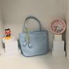 Casual Nylon Shoulder Tote Bag Lovely Tulip Pendant Lightweight Large Capacity Women Handbag for Commute Grocery Shopping