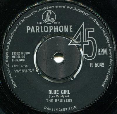 7-Zoll Schallplatte LEE STIRLING & THE BRUISERS - Blue Girl R5042 Parlophone 1963 UK Pop Gebraucht