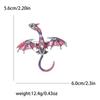 Enamel Dragon Brooches for Women Unisex Rhinestone Necklace Flying Dragon Pins Banquet Party Backpack Gifts Jewelry Accessories