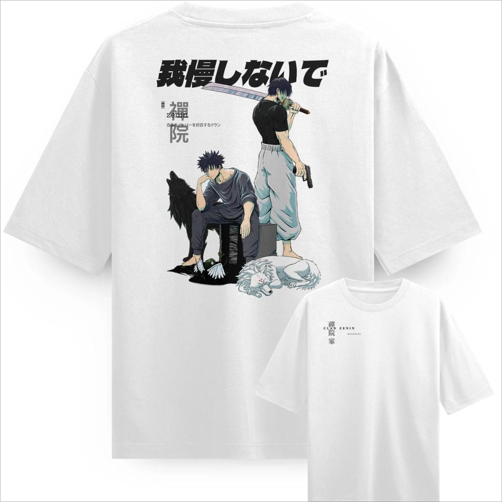 Clan Zenin OUTCASTS anime Jujutsu Kaisen Graphic TShirt 100Cotton Oversized Shirt unisex Y2k Unisex Short Sleeve ONeck Fashion