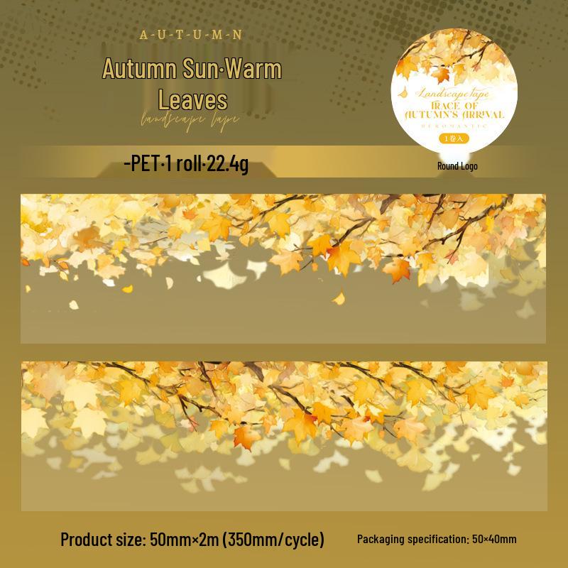 Autumn Leaves Theme Journal: Ketchup Landscape Tape for DIY Decoration and Collage Scenes