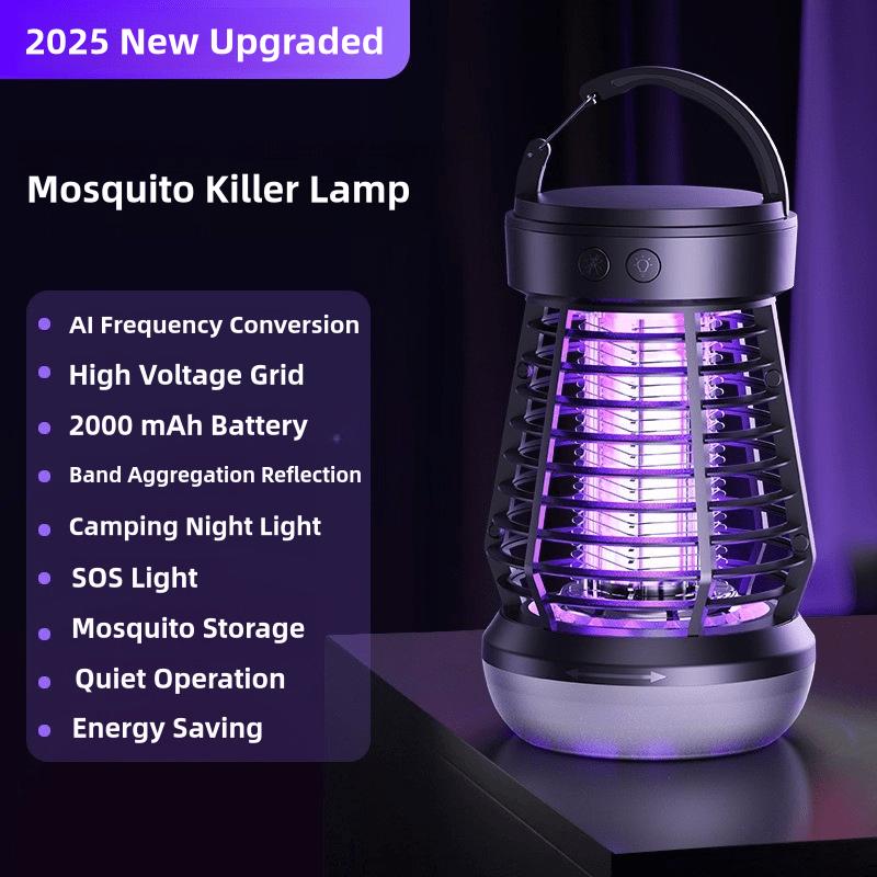 UV Mosquito Lamp, Electric Mosquito Killer Insect Trap 2000V, Powerful Mosquito Repellent Exterminator Bug Zapper for Indoors Outdoors Garden Bedroom