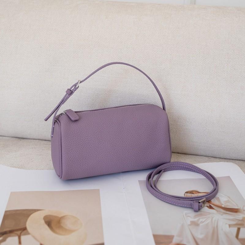 

Handbag TOGO Top-layer Cowhide Pen Holder Bag Fashionable All-matching Genuine Leather Women s Cross-shoulder Shoulder Pillow фіолетовий