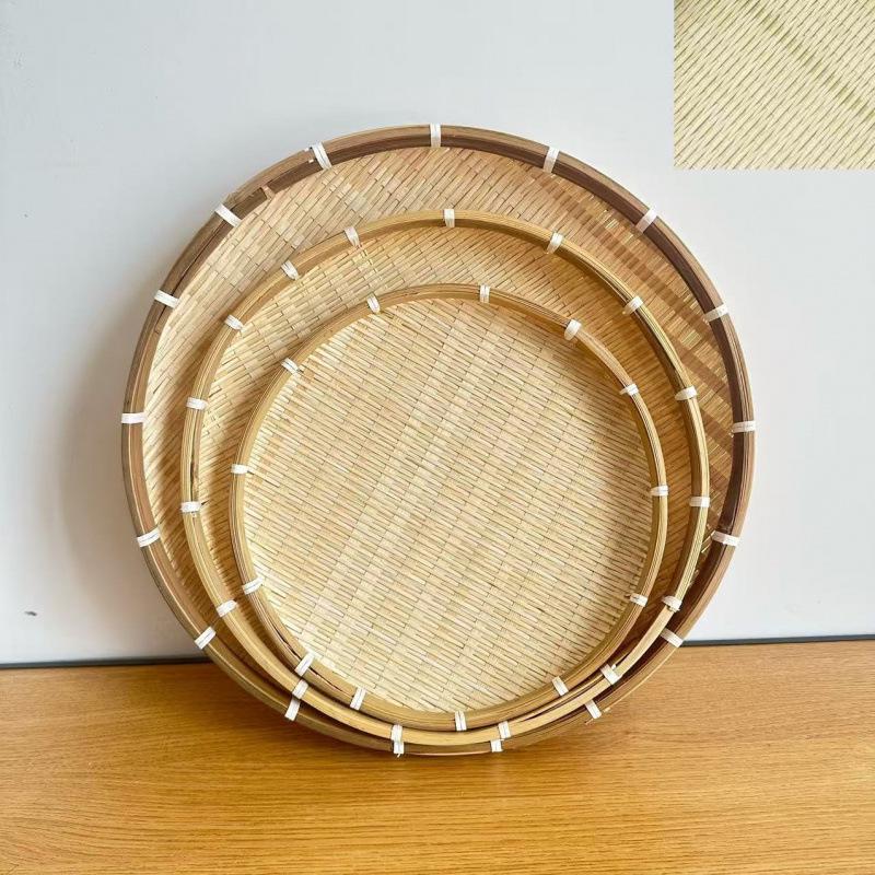 Insect-Proof Bamboo Mesh Basket for Winnowing, Sifting, and Food Drying