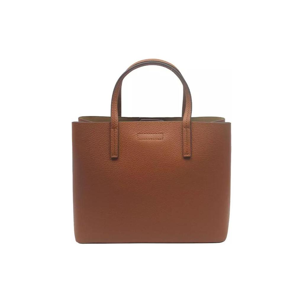 Tory Burch Logo Solid Leather Tote Bag Shopping Bag Shoulder Crossbody Handbag Medium Women Tote Bags Dark-Brown 85985-912