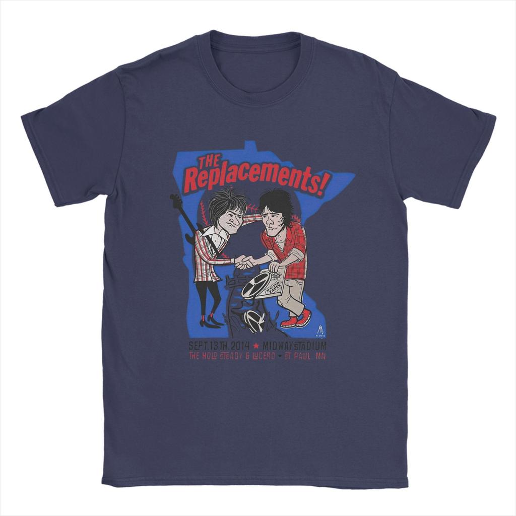 Fun The Replacements Midway Stadium Concert Tour T-Shirts for Men Cotton T Shirts Tee Shirt Birthday Present Clothes