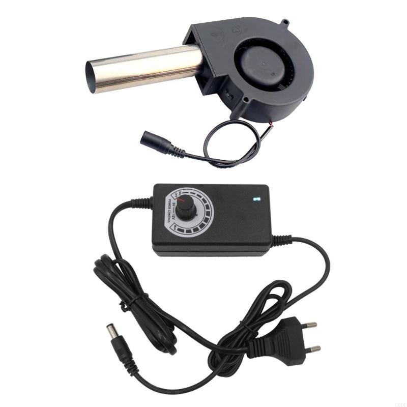 US/EU Plug BBQ Air Blower Portable BBQ Fan Air Blower Handheld Barbecue Air Fan Lightweight Portable Fan Outdoor
