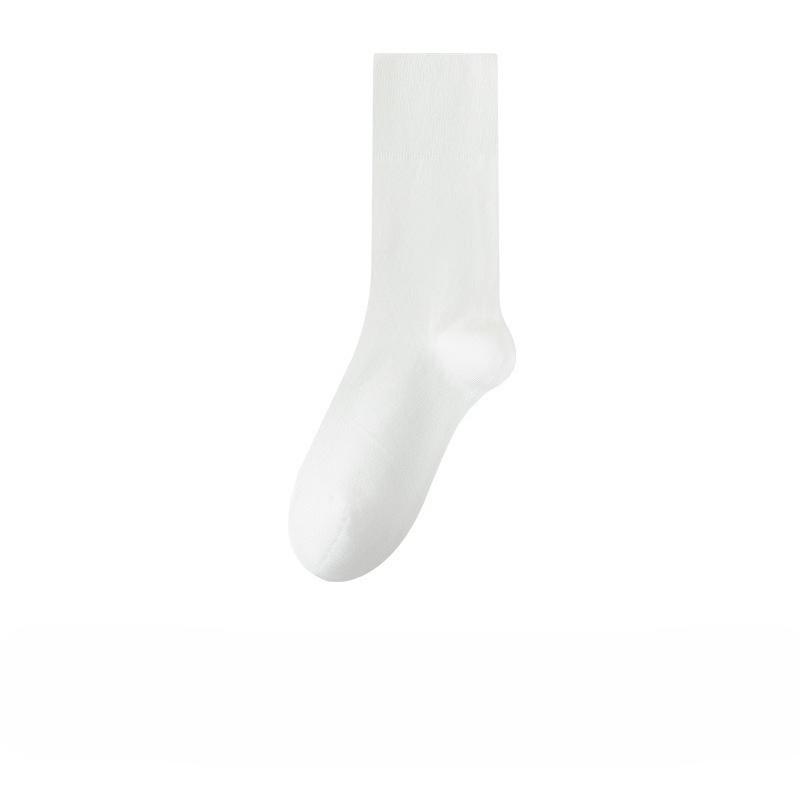 Men's Autumn and Winter Thickened Pure Cotton Long Socks, Loose-fitting Men's Socks, Antibacterial and Deodorizing Solid Color Long Socks
