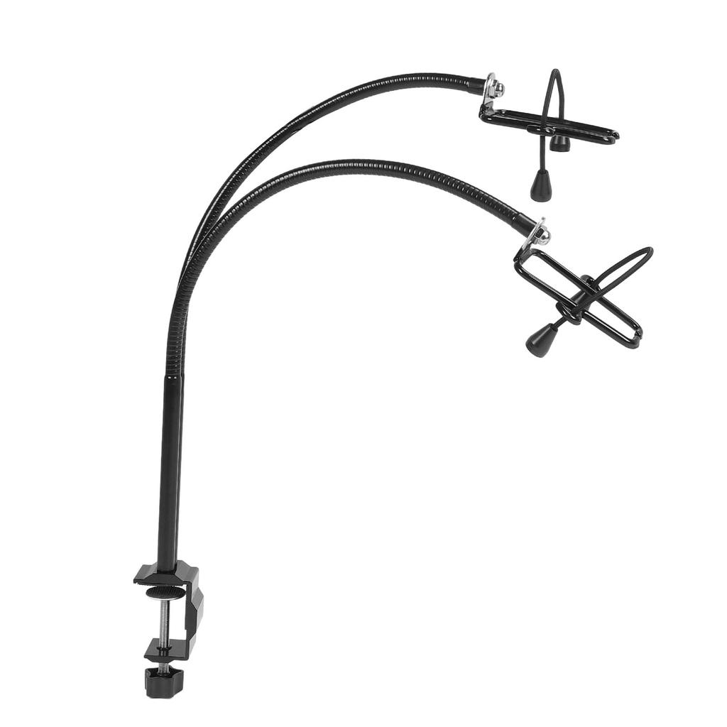 Clemă cu cap dublu pentru îngrijirea animalelor de companie, suport pentru uscător de păr, suport pentru furtun și tub, reglabil din oțel inoxidabil, uscător de păr