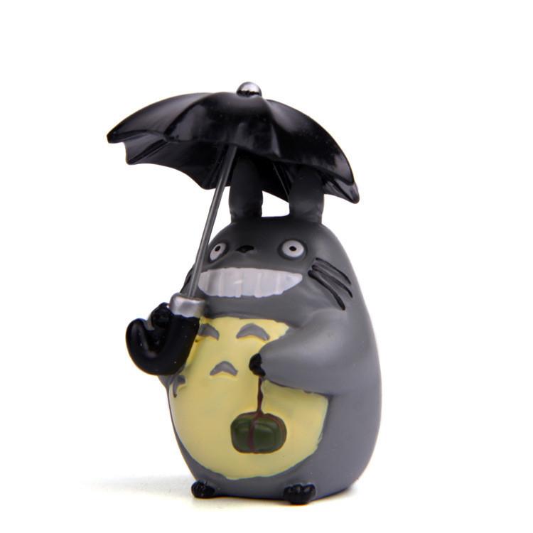 Totoro Cute Umbrella Holding Zongzi Mini Model Ornament For Props Landscape