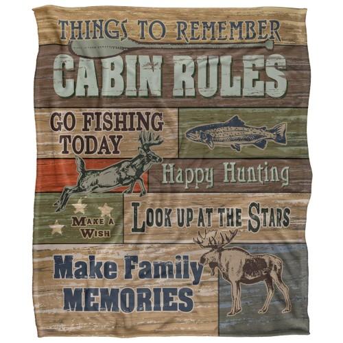 JQ Licensing Silky Cabin Rules Supersoft Blanket