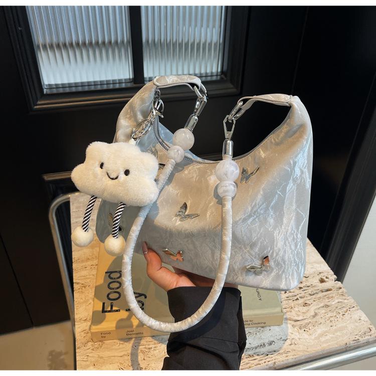 

Large capacity bag women s autumn and winter 2024 new casual autumn and winter versatile shoulder messenger bag commuter dumpling bag синій