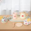 Kids Wooden Tea Set Play House Pretend Make Tea Play With Teapot Teacup Afternoon Snack Role Playing Toys Boys Girls Gift