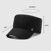Men's Spring Autumn Flat Top Hat Outdoor Sun Hat Outdoor Middle-Aged and Elderly Cap Military Caps Army Visors Hat Training Cadet Caps