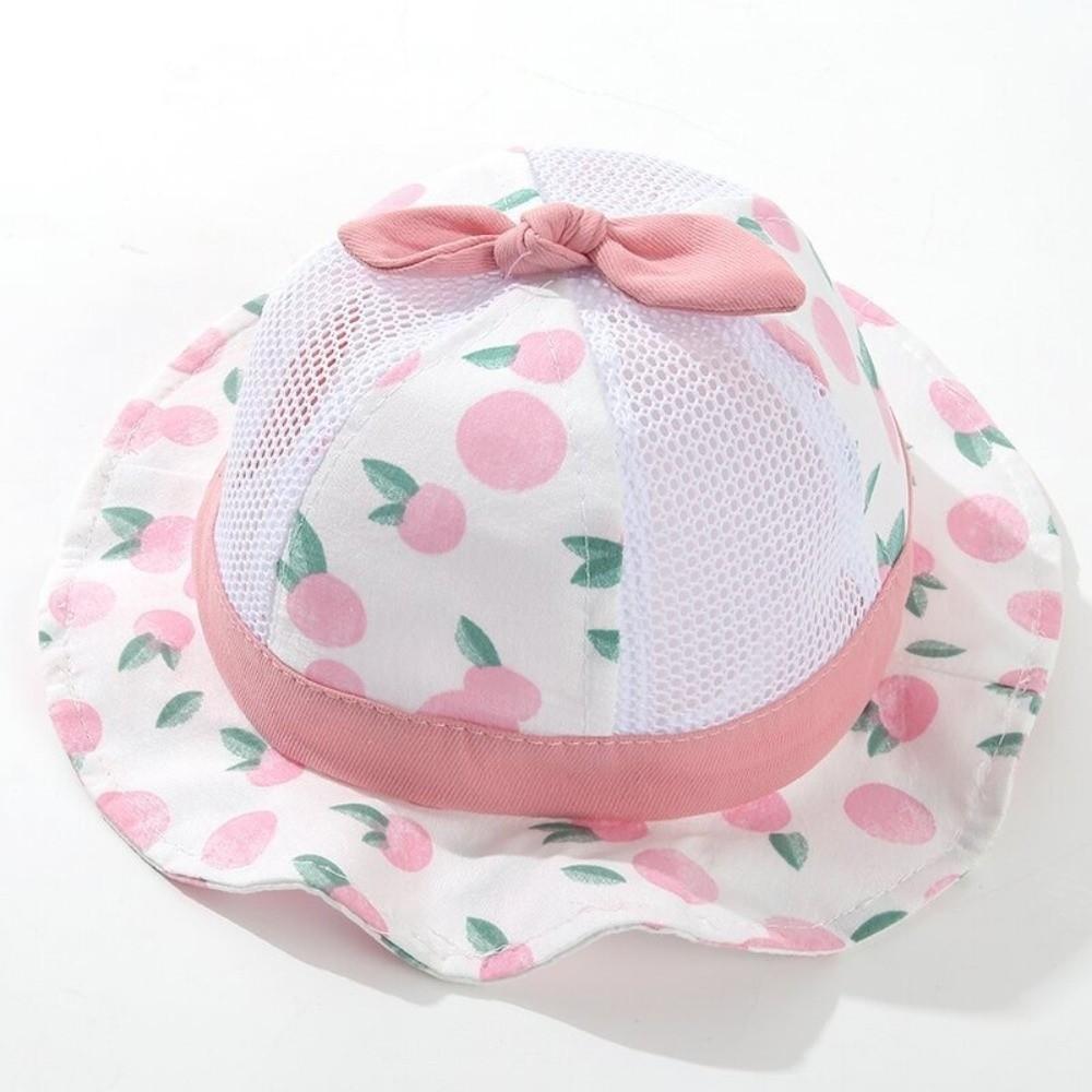 Wide Brim Baby Bucket Hat Fruit Print Panama Cap New Fisherman Cap  Summer