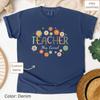 Personalized Library Staff Tee: Flower Theme, Garment-Dyed Cotton