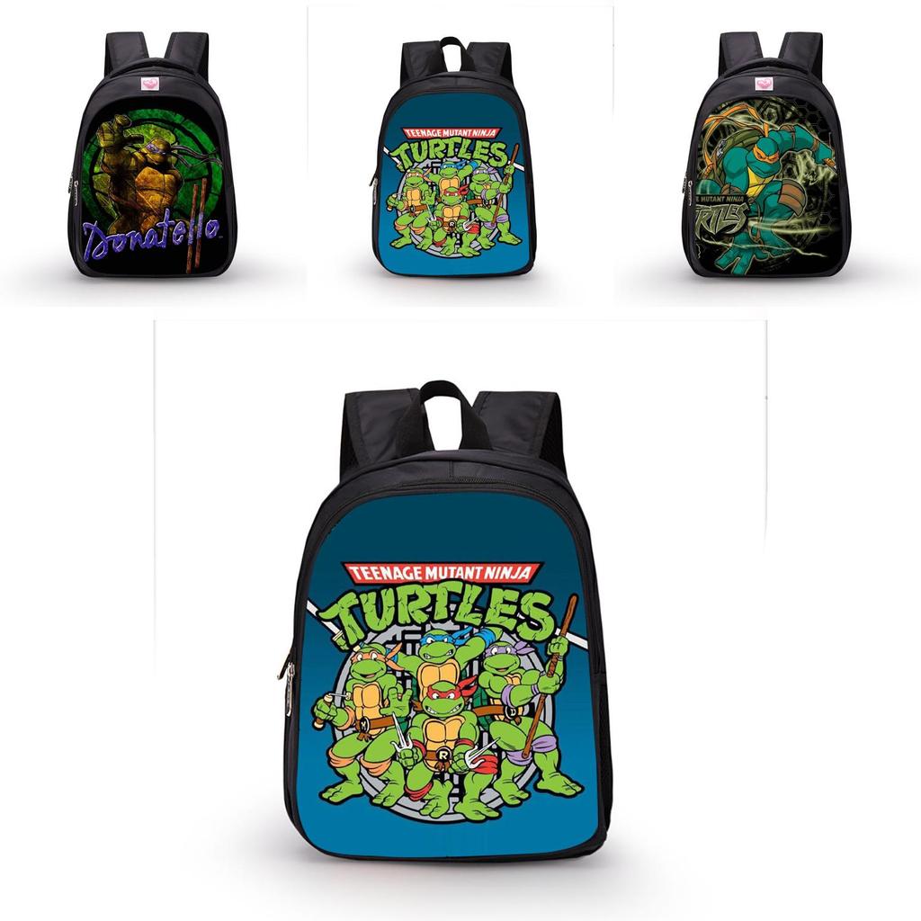 Tmnt Children's Cartoon Waterproof School Backpack With High Capacity And Breathable Design