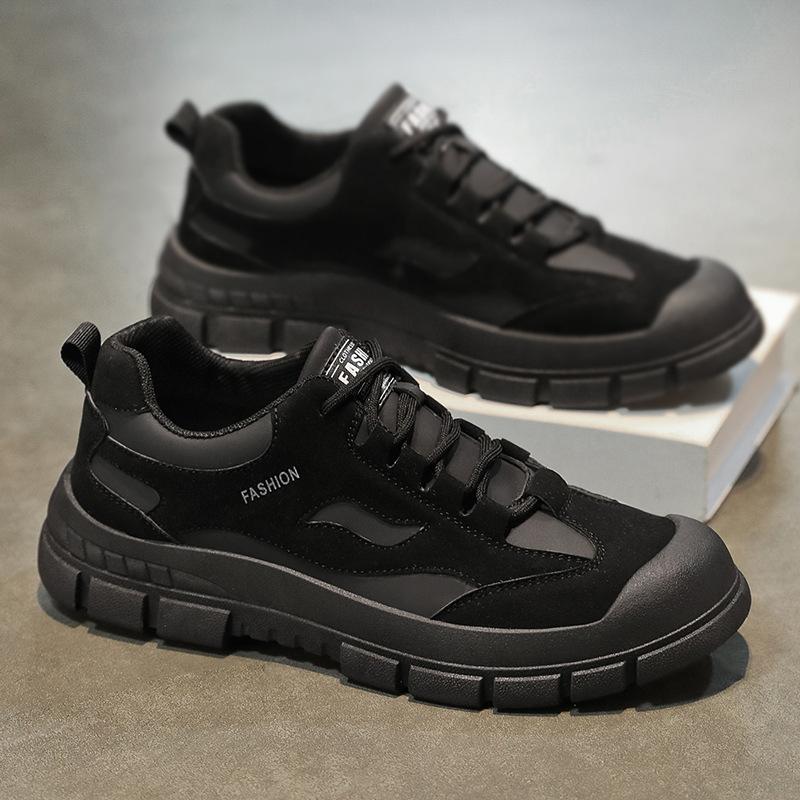 Spring Men's Platform Shoes Outdoor Non-slip Breathable Work Shoes Fashion Versatile Mens Casual Sneakers Tenis Masculino