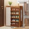 Bamboo Shoe Rack: Multi-Layer Dustproof Cabinet for Compact Home Storage