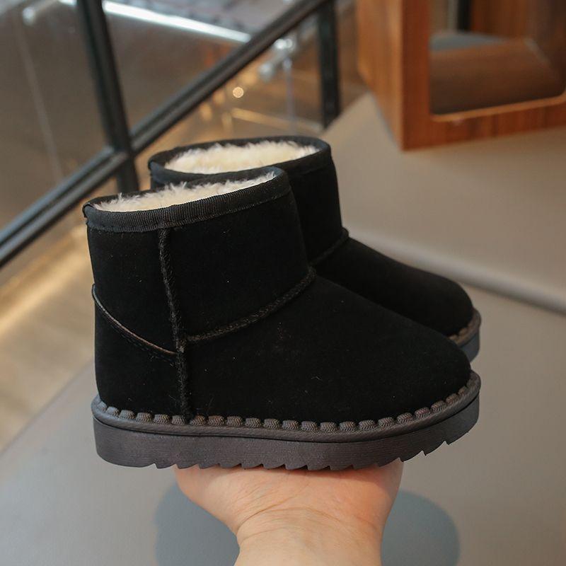 Boys and girls large cotton boots Girls non-slip children's fashion snow boots Winter new cotton boots keep warm