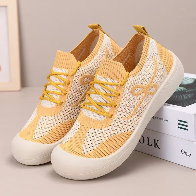 Shoes Mesh Breathable Casual Shoes Fashion Versatile Flat Shoes Comfortable Mary Jane Shoes
