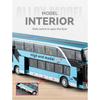 1/30 Geschäfts-Fernverkehr Doppeldeckerbus Legierung Druckguss Metallmodell Bus Kinder Pädagogisches Simulationsspielzeug Weihnachtsgeschenke