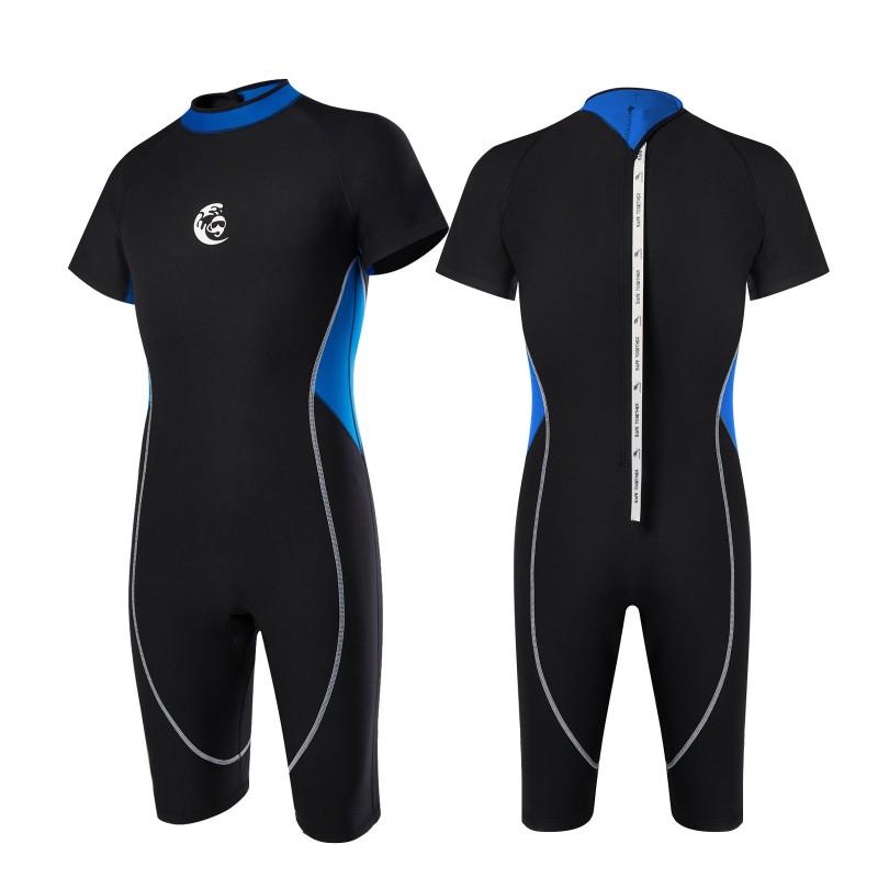1.5MM One-piece Short Diving Suit Men s Sunscreen Snorkeling Surfing Wet Thermal Swimsuit R012 Dry M