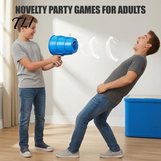 Family Gathering Entertainment Handheld Air Cannon Toy, Portable Shooter for Kids, Outdoor Teenager Prank Accessories Play Bubble Machine, Funny