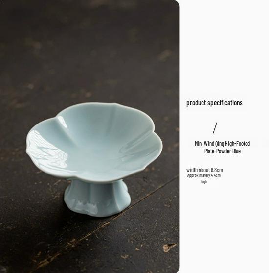 Chinese Style Ceramic Dessert Plate - Exquisite Small Tray for Mooncakes and Snacks, 2025 New Design