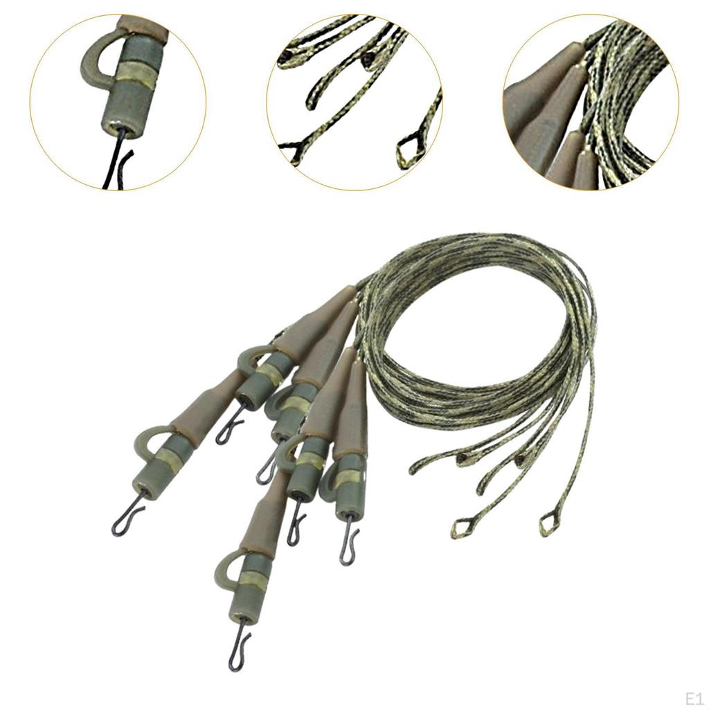 6 Pieces Carp Fishing Tackle Terminal High Strength Rubber Reliable Rig