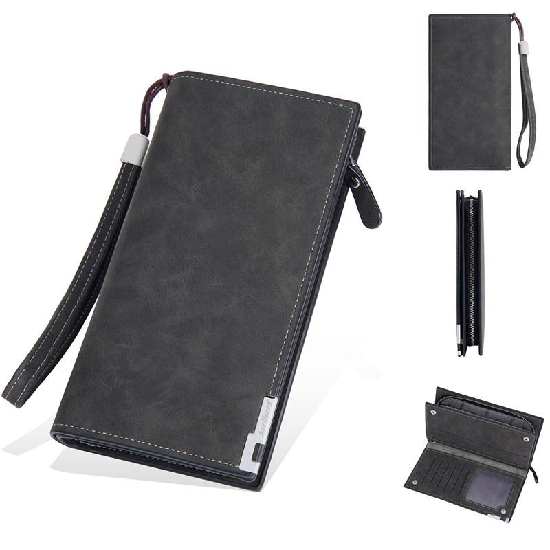 Baellerry Męskie długie portfele Etui na karty kredytowe Modne torebki GZW