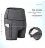 Women's Quick-Dry High-Waisted Yoga Capri Pants with Pockets, Stretchy, Tight-Fit, Ideal for Training and Running