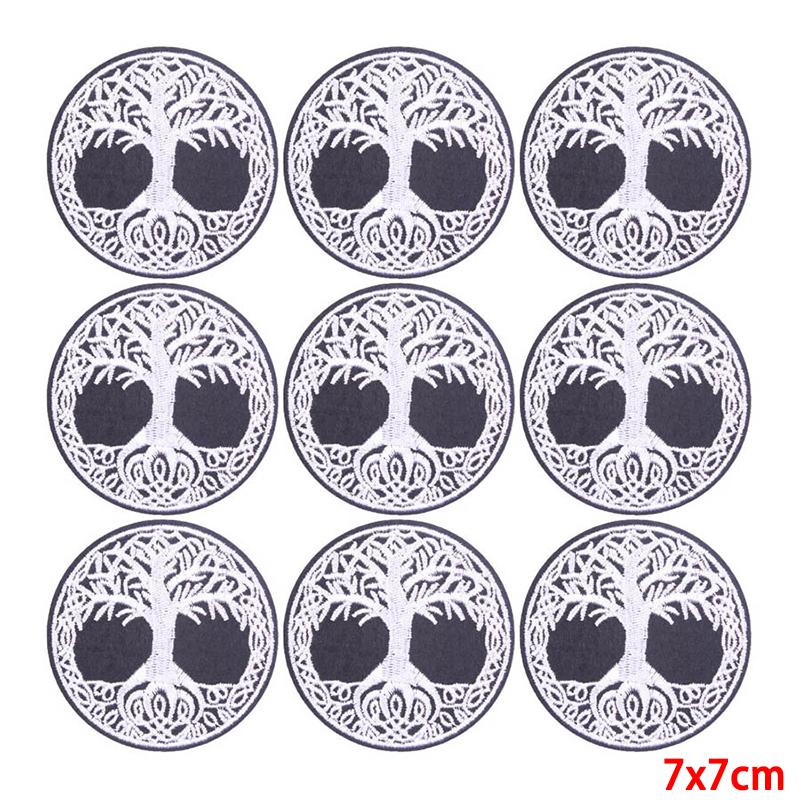 10 Pcs/lot Wholesale Embroidery Patch Iron On Patches For Clothing Patches On Clothes Jackets Decor Applique Sew Supplies