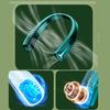 2 In 1 Hanging Neck Fan & Bluetooth Headset Sound Portable Sports Neck Hang Fans with Music Play USB Summer Cooler