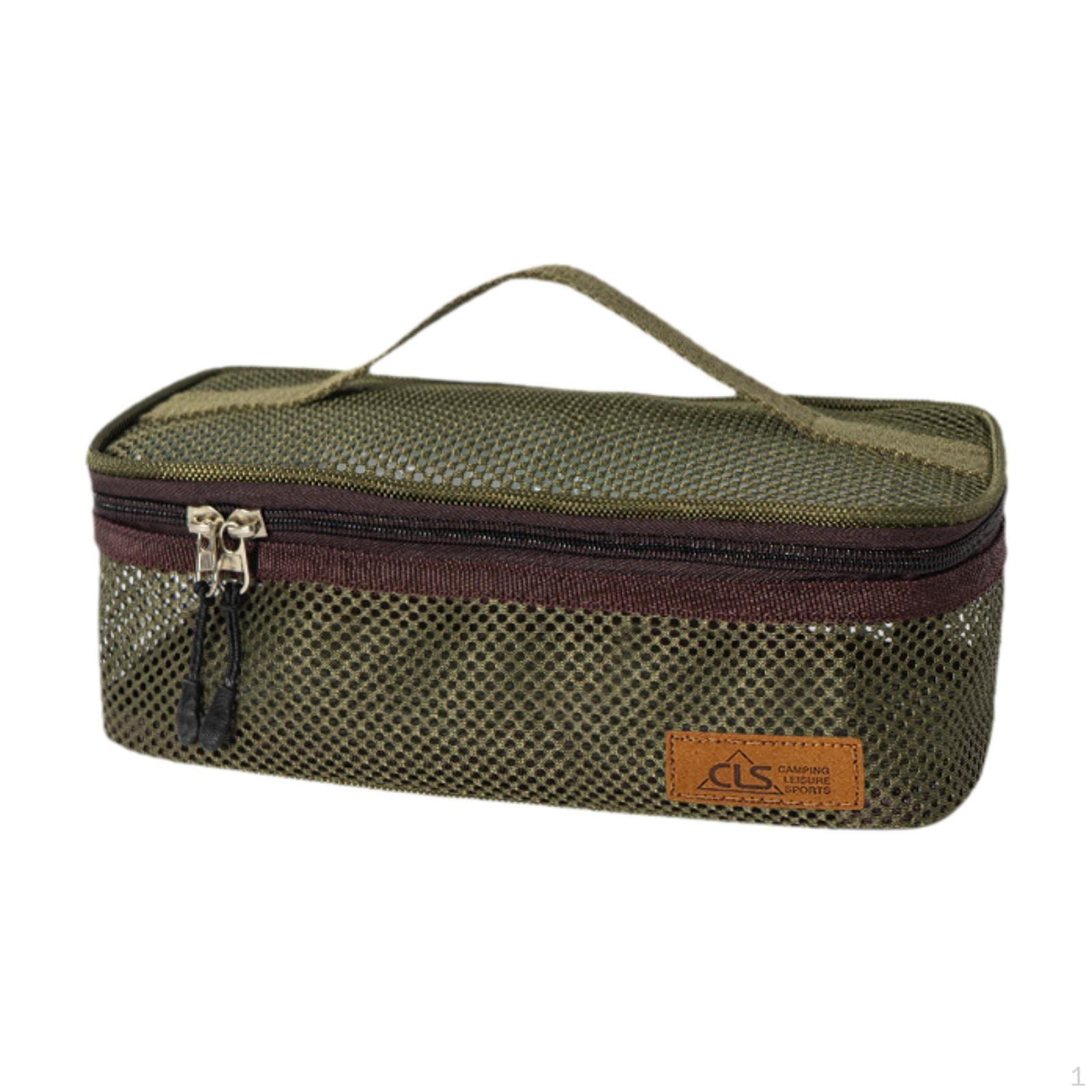 

Camping Utensils Easy Storage Travel Organizer Deep Green