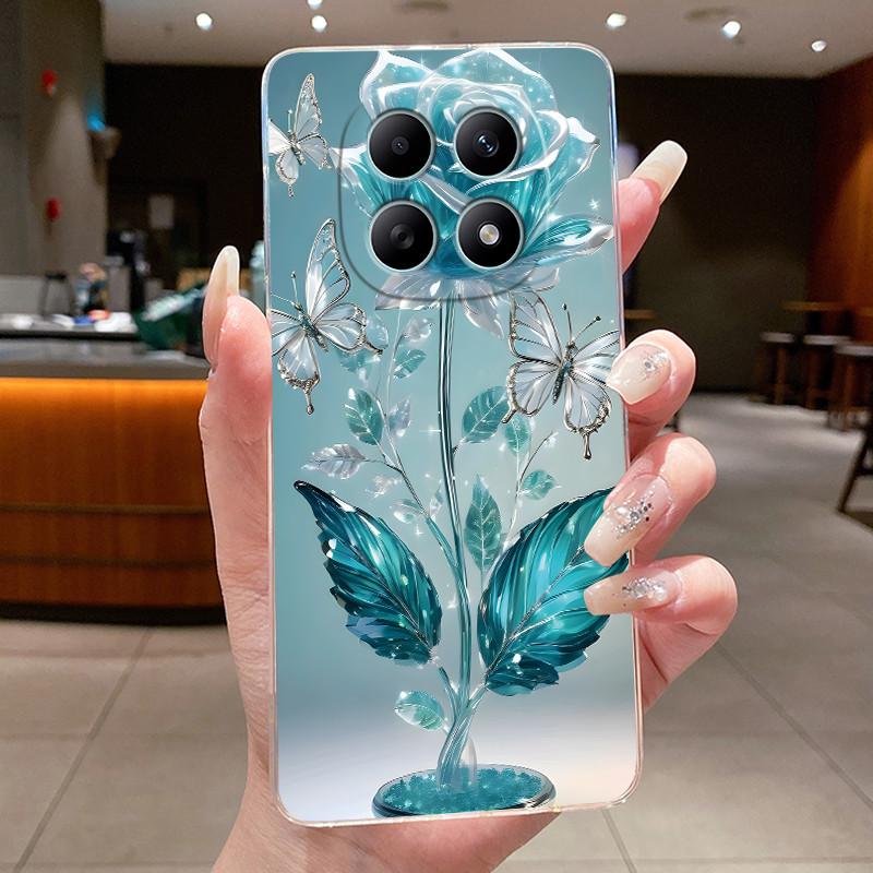 For Xiaomi Poco M8 Pro Casing Clear Luxury Fashion Butterfly Flowers Soft Silicone TPU Case For PocoM8 PocoM8Pro 5G Shell Cover