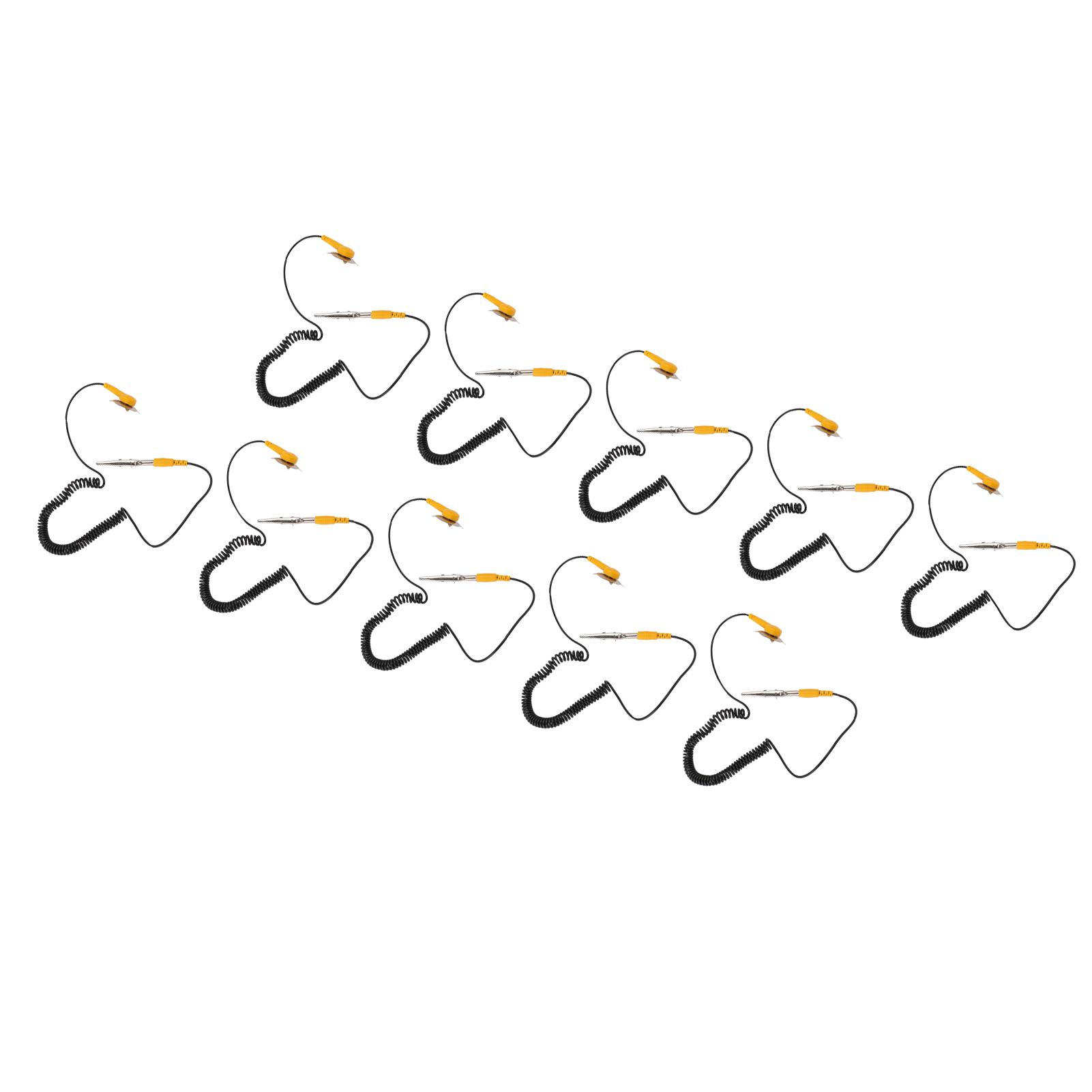 

10 шт. антистатический заземляющий провод гибкий универсальный статический заземляющий зажим шнур для статического электричества