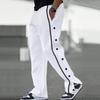 Autumn New Men's Casual Versatile Sports Drawstring Leg Row Button Trousers Large Size Sweat Trousers Man