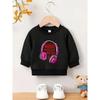Cute Print Pattern Easy Sweet Baby Girl Spring Thin Round Neck Sweatshirt