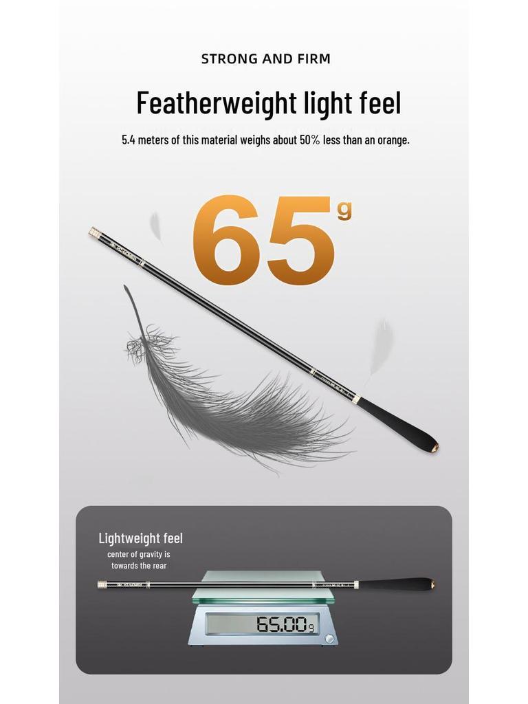 Crucian Carp Carbon Fiber Ultra-light, Ultra-hard 28-tone Fishing Rod Set - 19 Brands Taiwan Rod for Wild Fishing